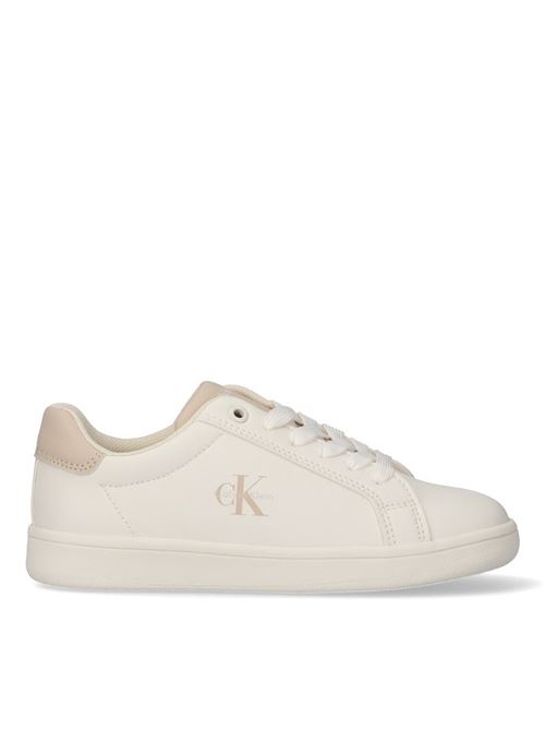 SNEAKER BASSA ALLACCIATA OFF WHITE/BEIGE CALVIN KLEIN | V3X9 83285 1355/A472